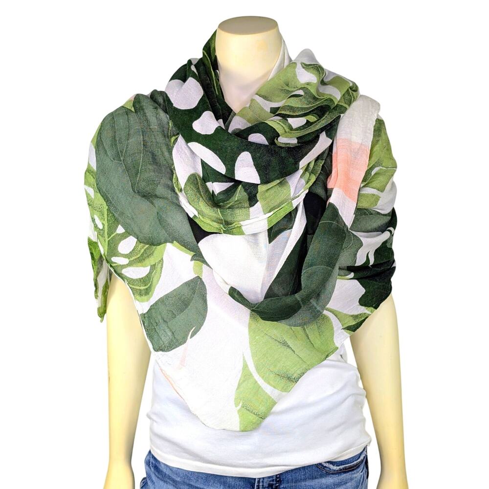 Virginia Wolf Multi Wear Wrap Botanical Festival Scarf Tropical Earthy Boho Chic